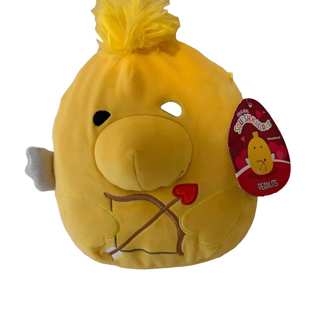 Squishmallow Peanuts Woodstock Plush Stuffed Animal Yellow Cupid 8" NWT